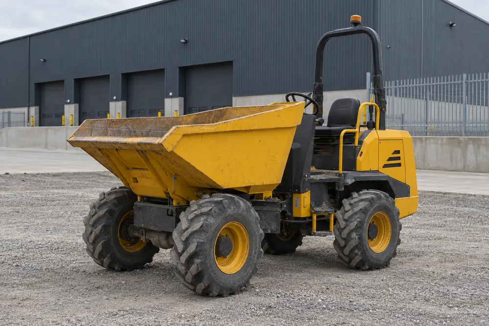 Dumper Hire equipment in a commercial UK work setting
